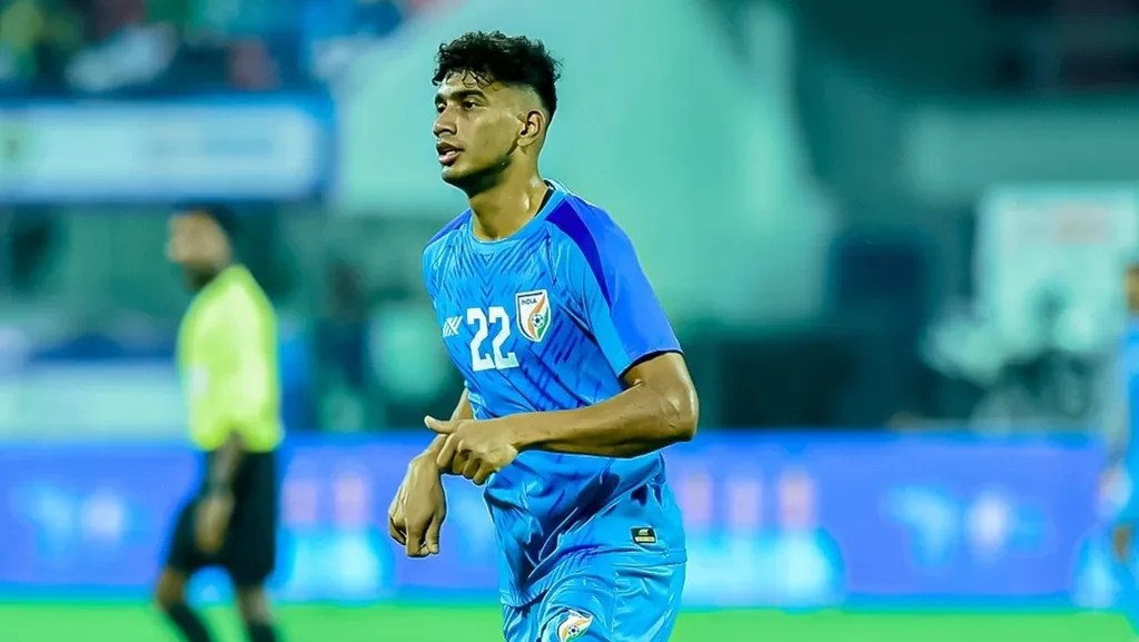 Ashique Kuruniyan in action for the Indian National team.