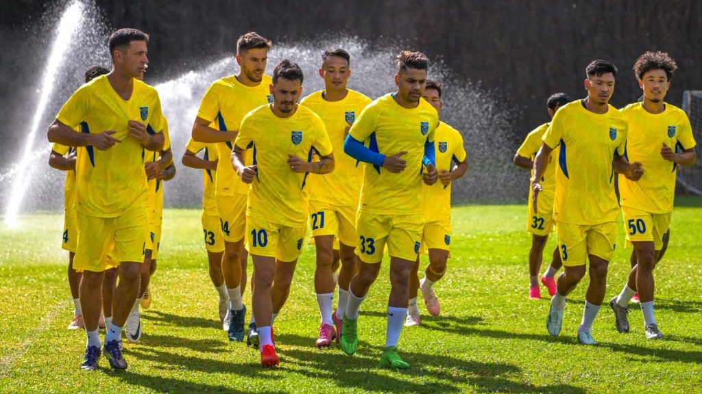 Kerala Blasters players in pre-season at Goa.