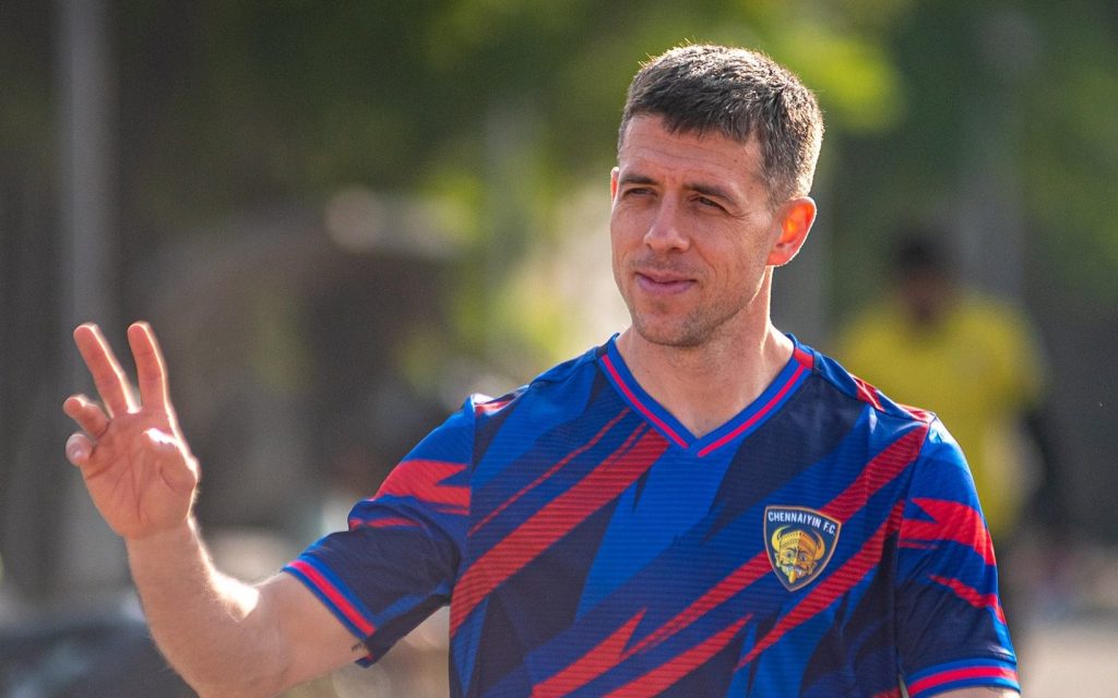 Chennaiyin FC midfielder Alberto Noguera in training ahead of ISL 2025/26