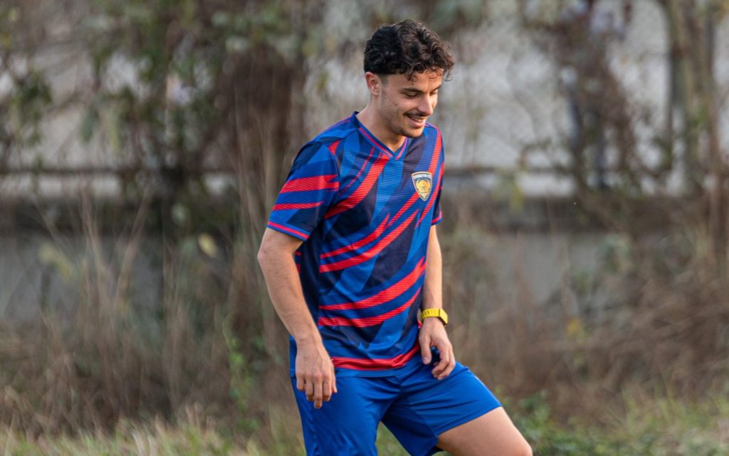 Spanish striker Inigo Martin in training for Chennaiyin FC