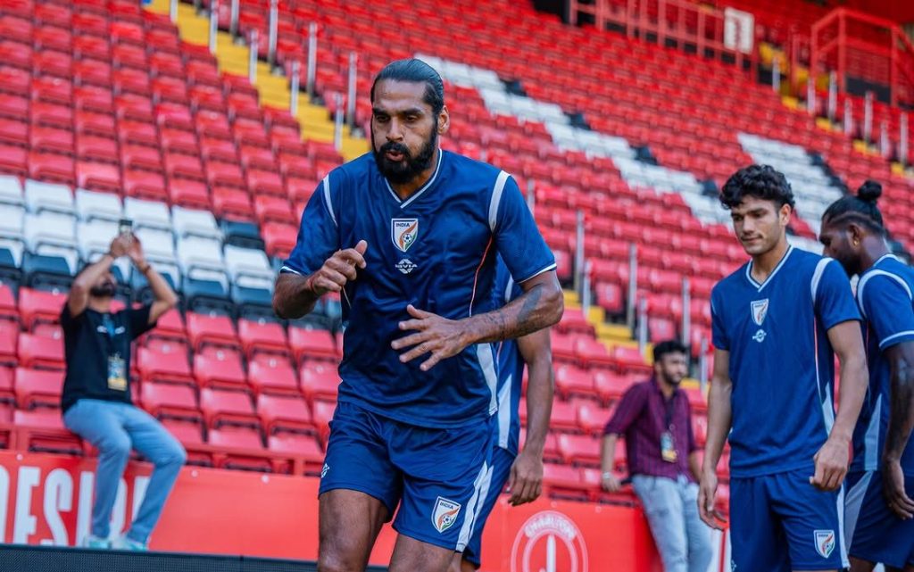Indian defedner Sandesh Jhingan in action in Unity Cup 2026