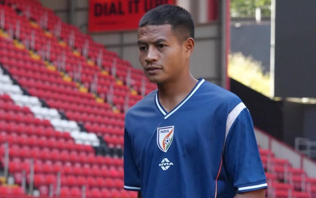 Indian midfielder Ricky Shabong in action in Unity Cup 2026