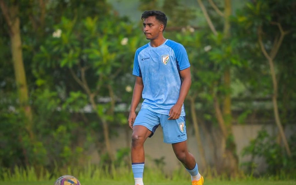 Nikhil Barla in training with the Indian National Team