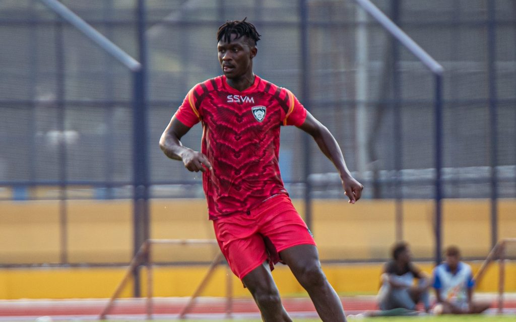 Emmanuel Immanishwime in training for Chennaiyin FC