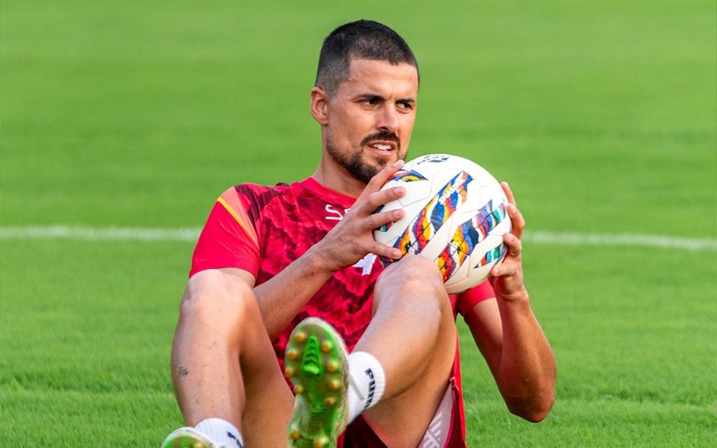Nuno Reis in training for Chennaiyin FC