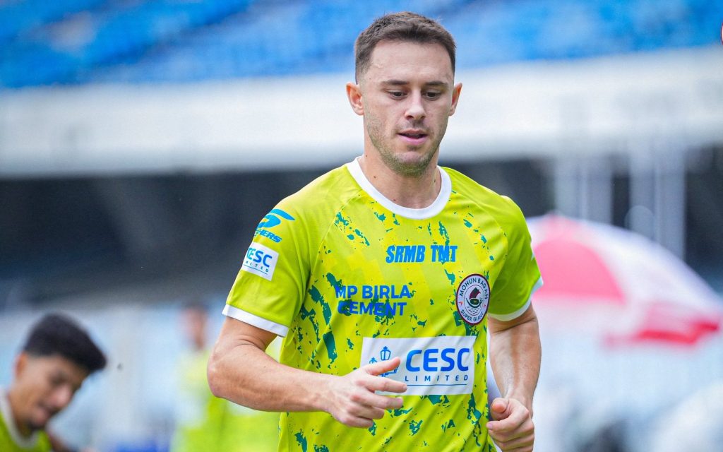 Dejan Drazic in action for Mohun Bagan SG in a pre-match session
