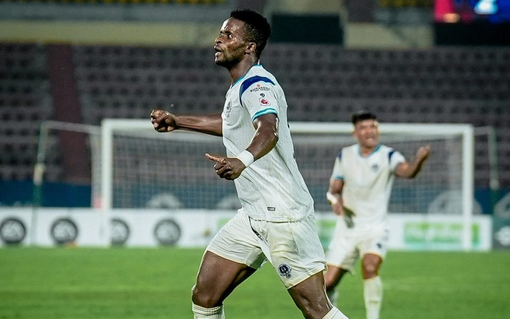 Momo Yasane celebrating his goal for Kerala Blasters FC