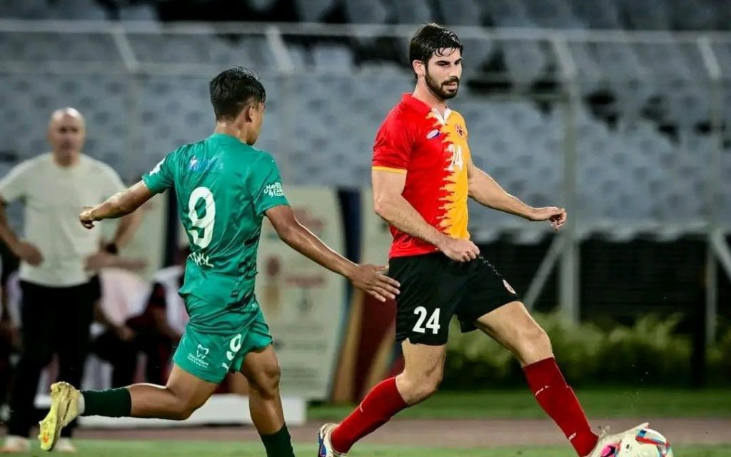 Nacho Monsalve in action for East Bengal FC in Durand Cup
